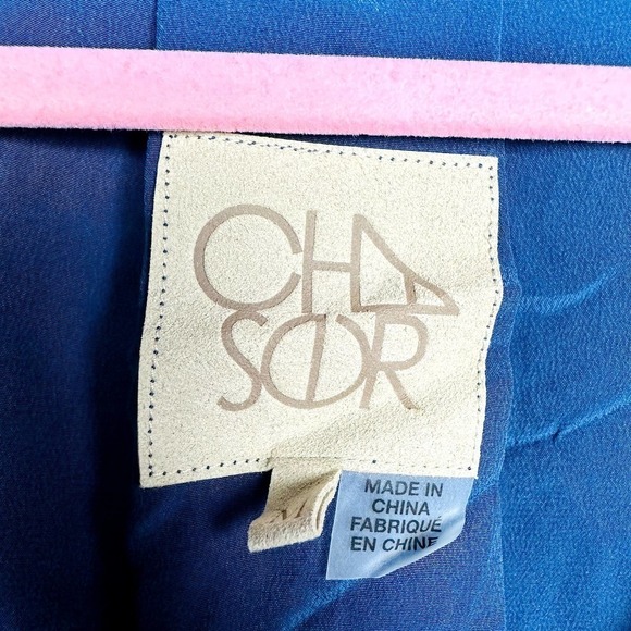 Chaser NWOT V-Neck Cap Sleeve Hi-Low Casual Shift Mini Dress Blue Size Medium - Picture 5 of 5